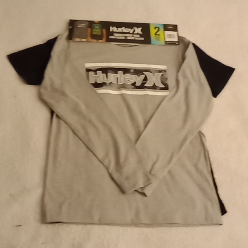 UNDER ARMOUR 2 PACK HURLEY SHORT + LONG SLEEVED SHIR1TS YOUTH 14-16